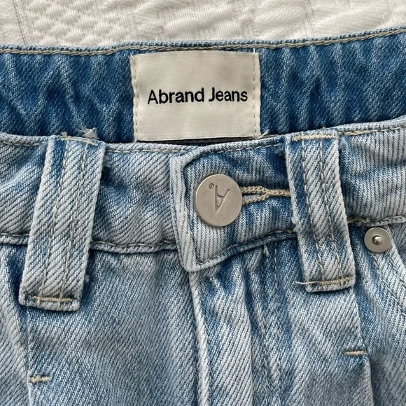 ABRAND Miami Taper Brandy High Waist Straight Leg Tapered Pleats Denim Jeans 24 - Picture 7 of 16